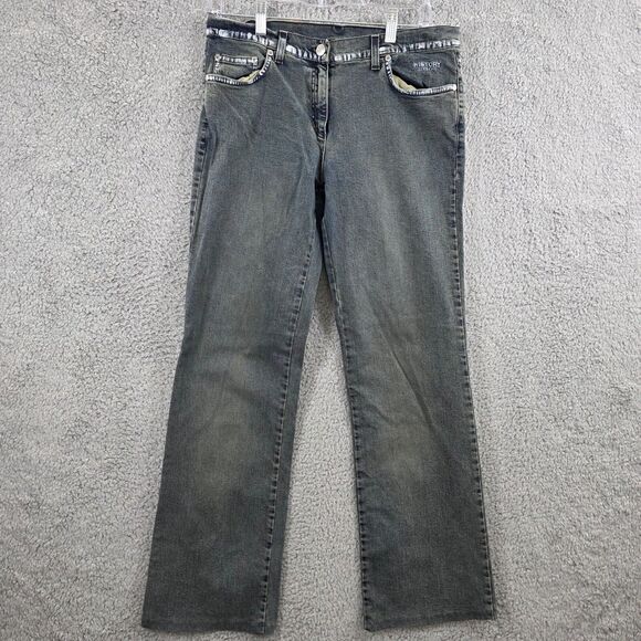 History Iceberg Women's Gray Jeans God Save The Bumble Bee Size 32 - Picture 1 of 15